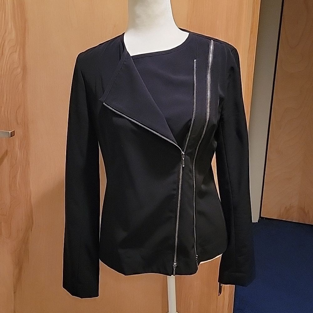 Yansi Fugel edgy zipper moto style jacket
